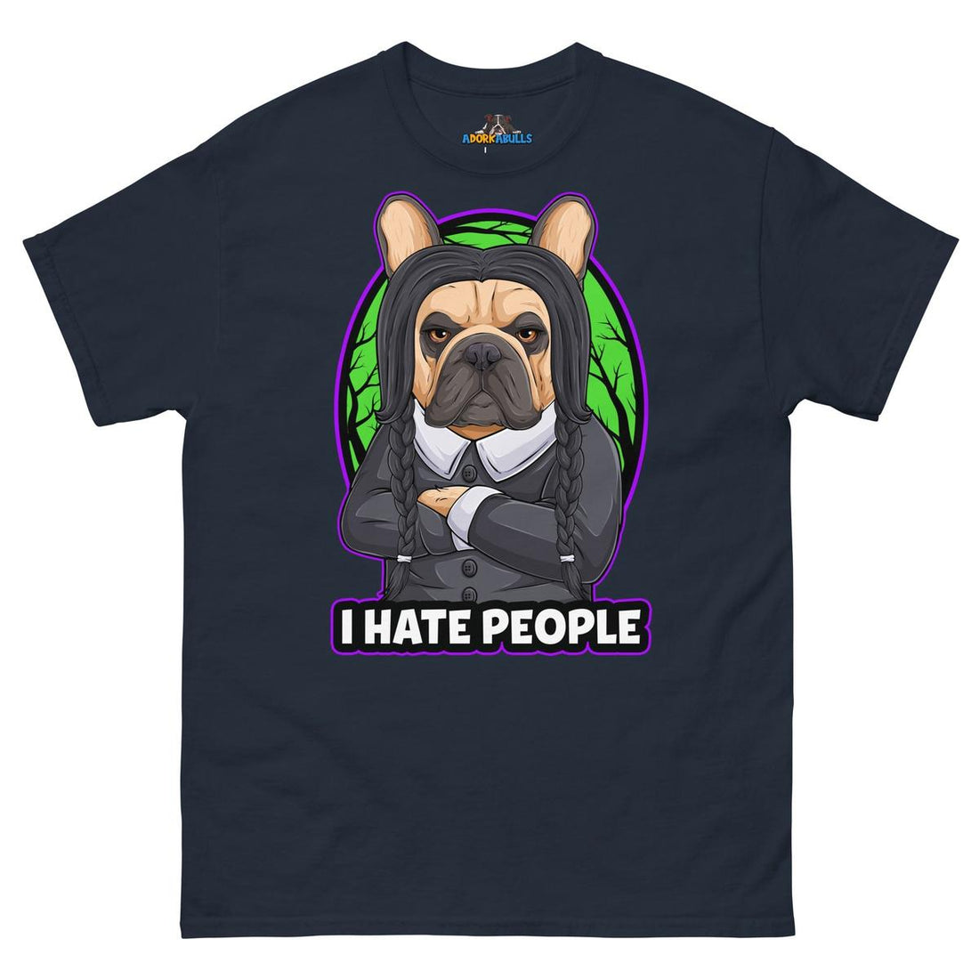 I Hate People Halloween Frenchie Tee