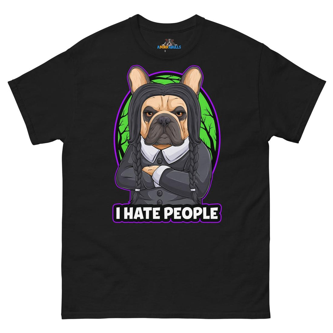 I Hate People Halloween Frenchie Tee