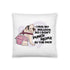 "I Hug My Bulldog" Female English Bulldog Throw Pillow | B&W Colored with Spina Bifida