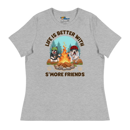 "Life Is Better with S’more Friends" – French &amp; English Bulldog Campfire Women&