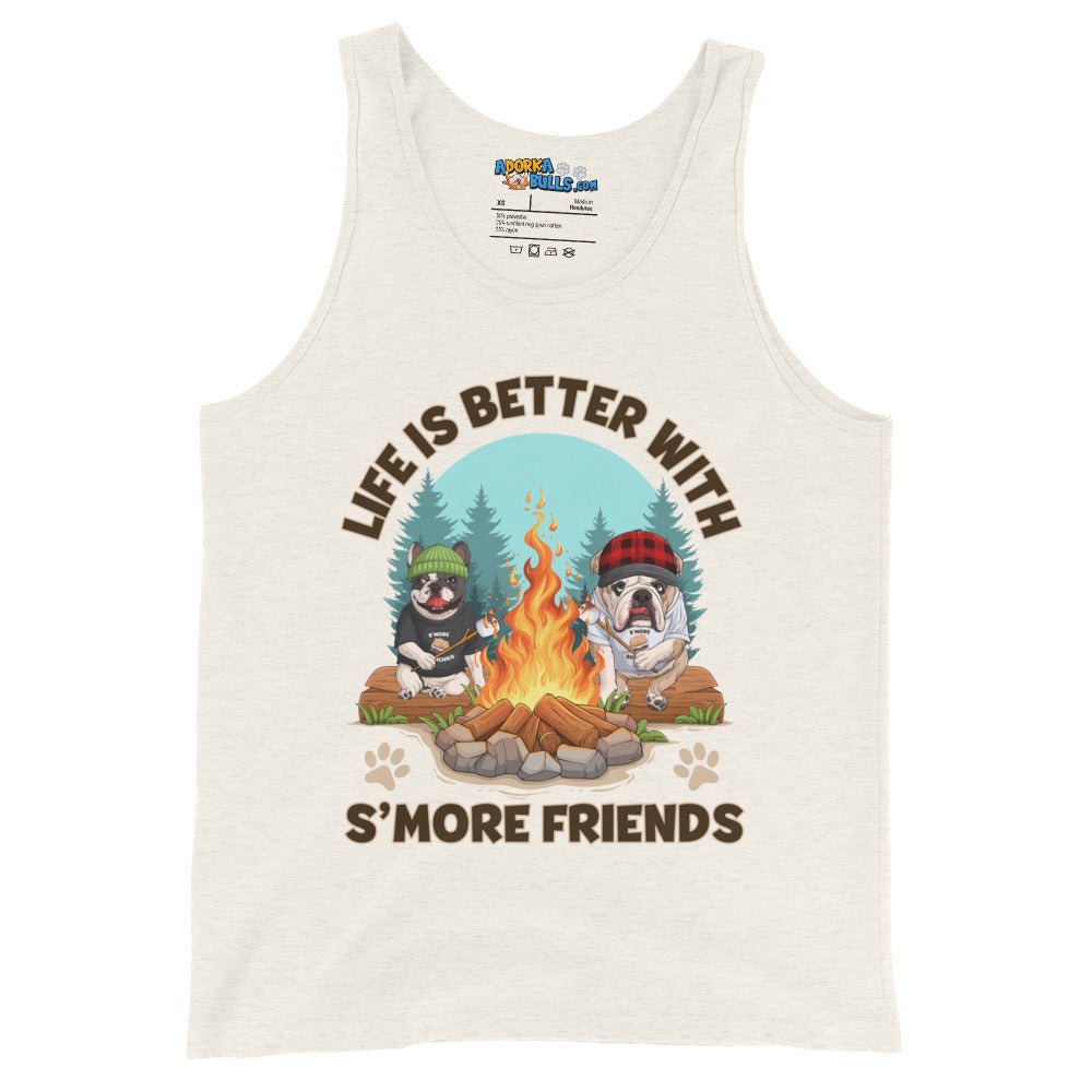 &quot;Life is Better with S’more Friends&quot; French &amp; English Bulldog Men’s Tank