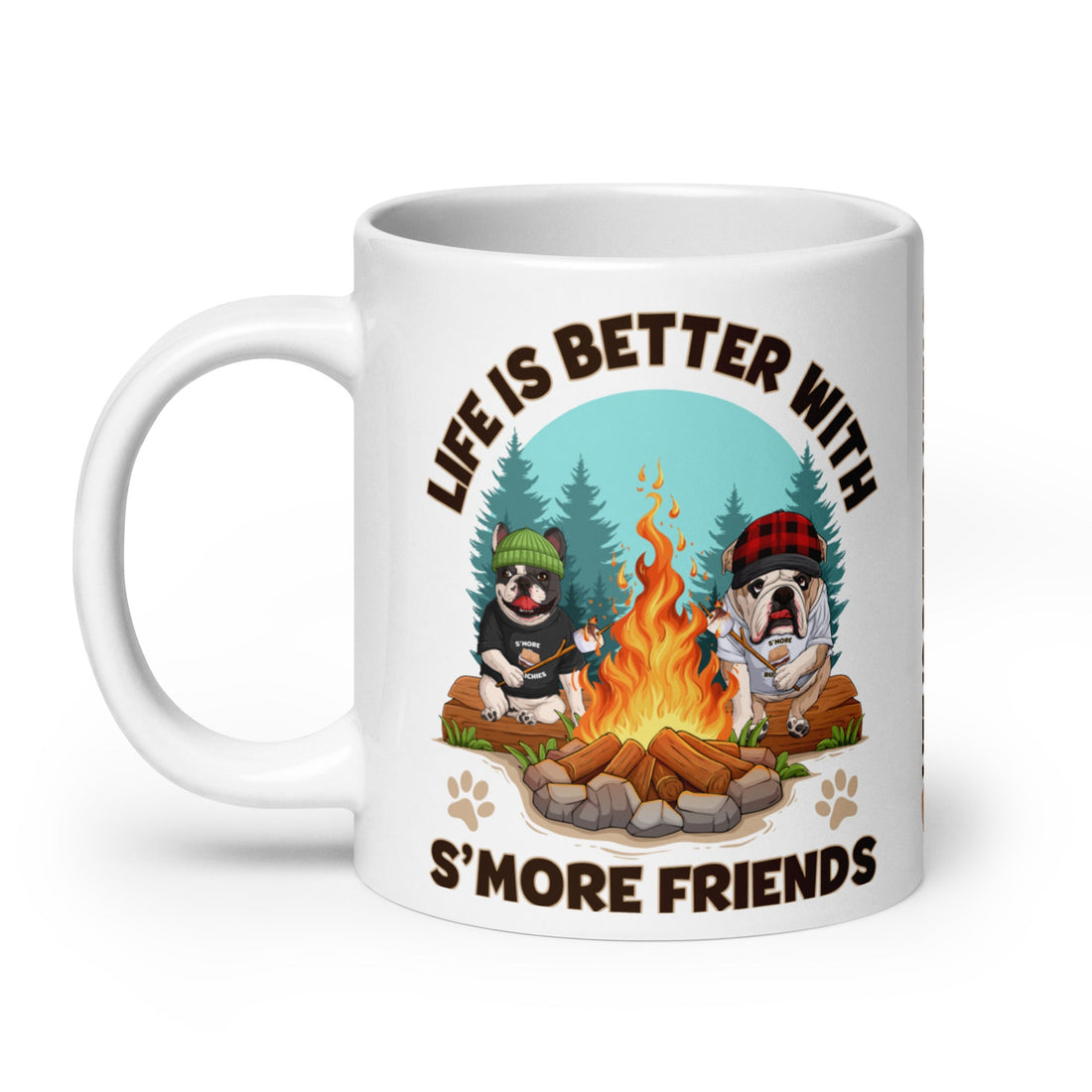 “Life is Better with S’more Friends” French & English Bulldog Mug