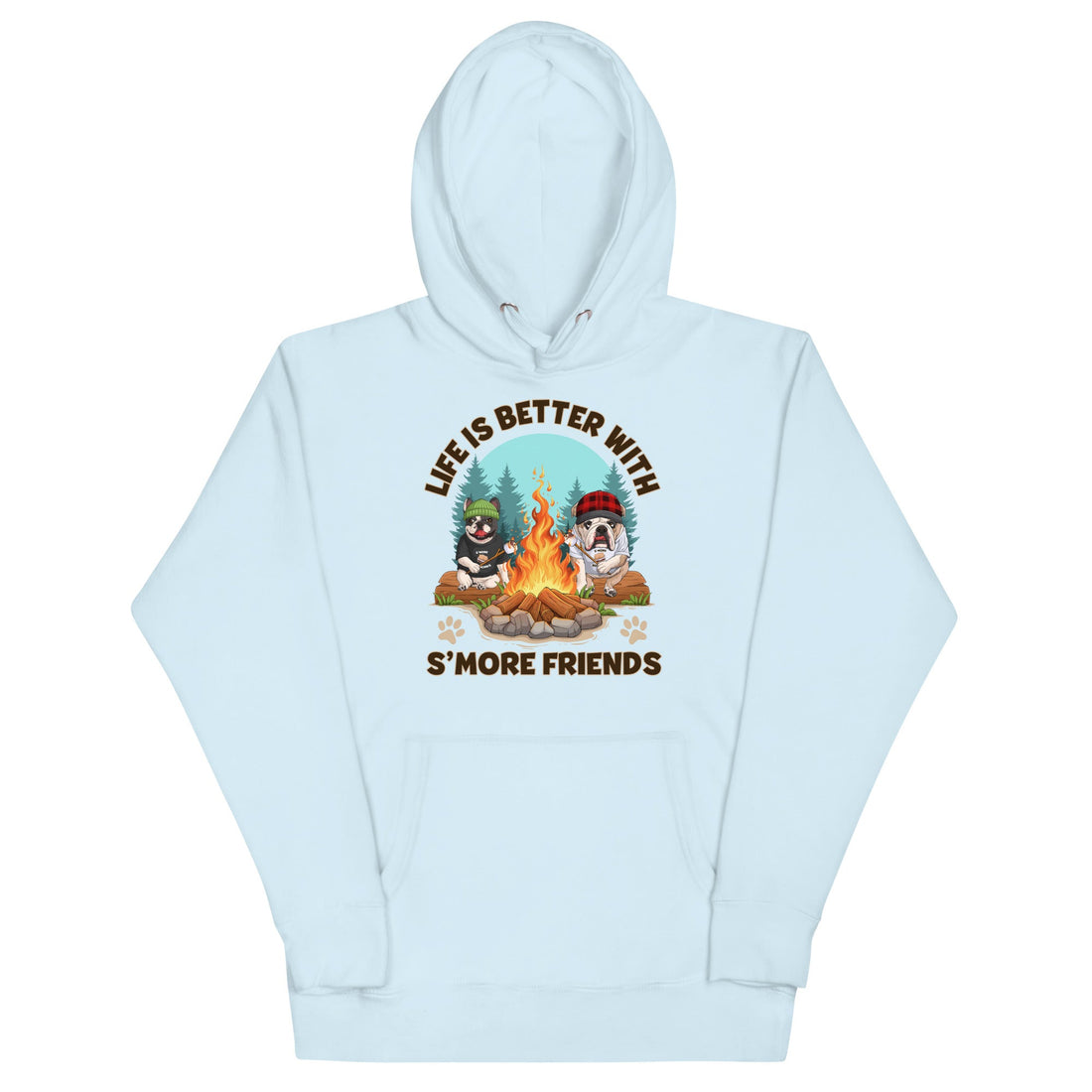 &quot;Life Is Better With S’more Friends&quot; French &amp; English Bulldog Unisex Hoodie