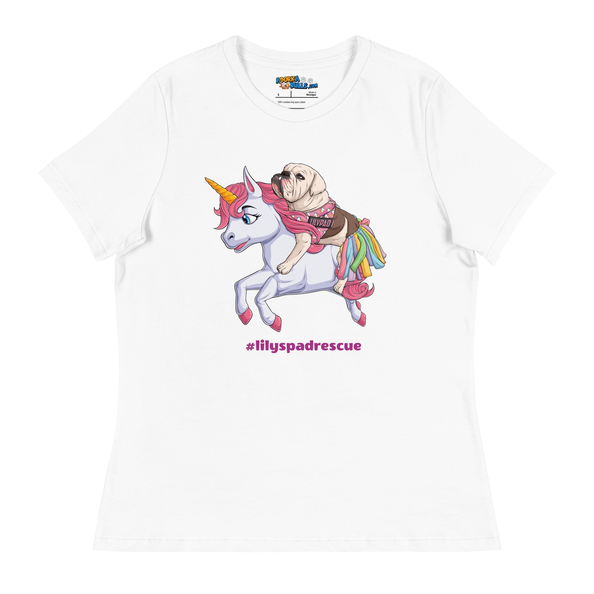 Lilypad Riding Pink Haired Unicorn Women&