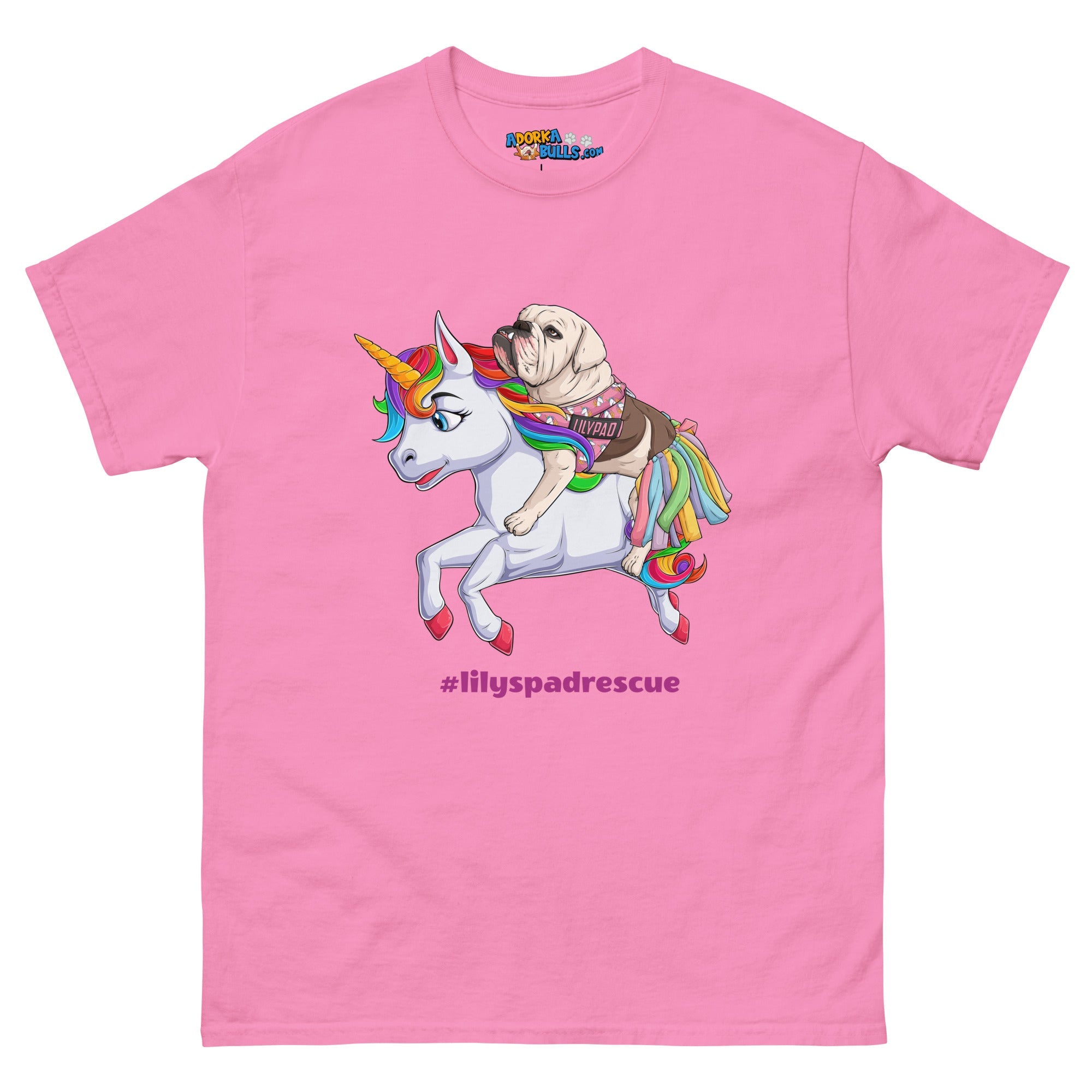 Lilypad Riding Rainbow Haired Unicorn Men&