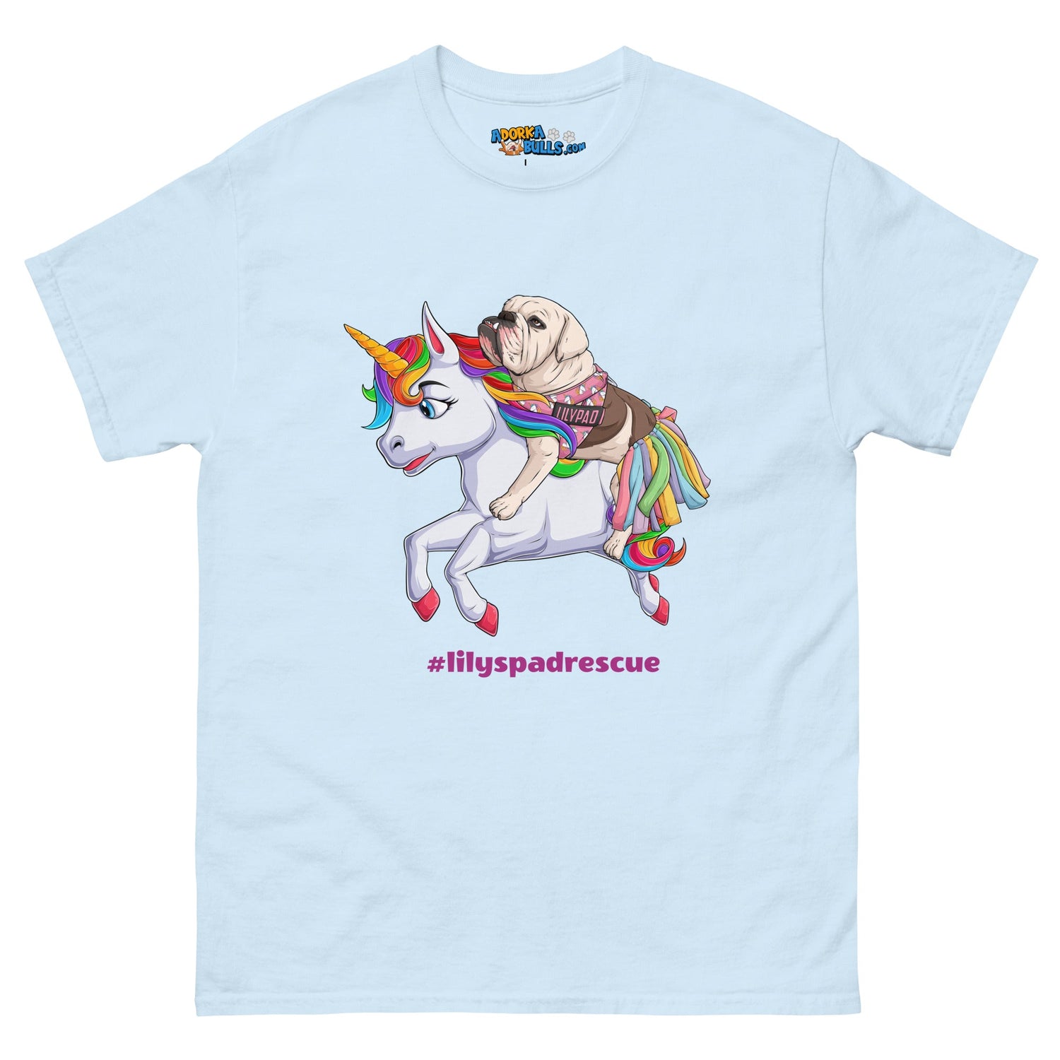 Lilypad Riding Rainbow Haired Unicorn Men&