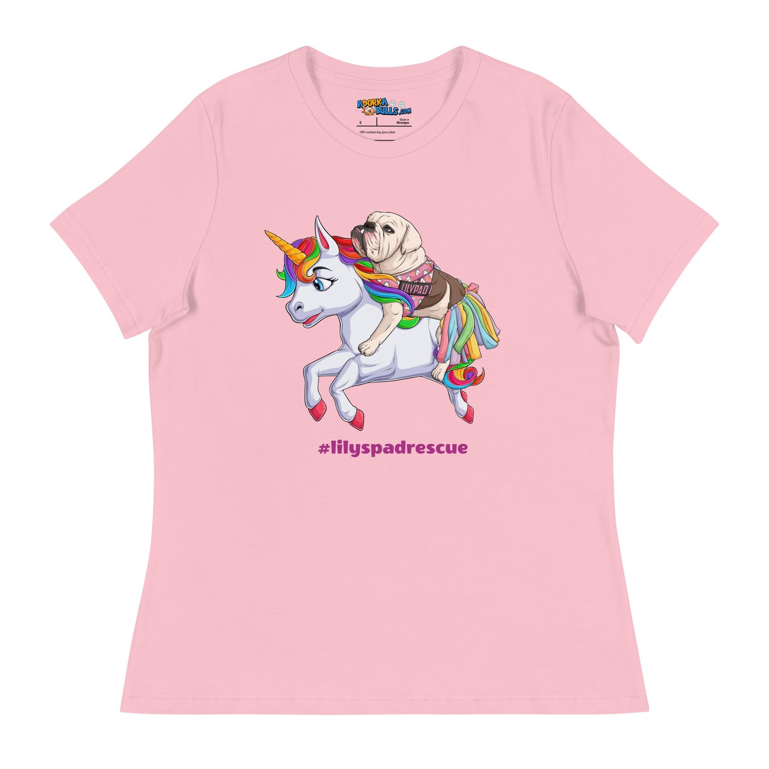 Lilypad Riding Rainbow Haired Unicorn Women&