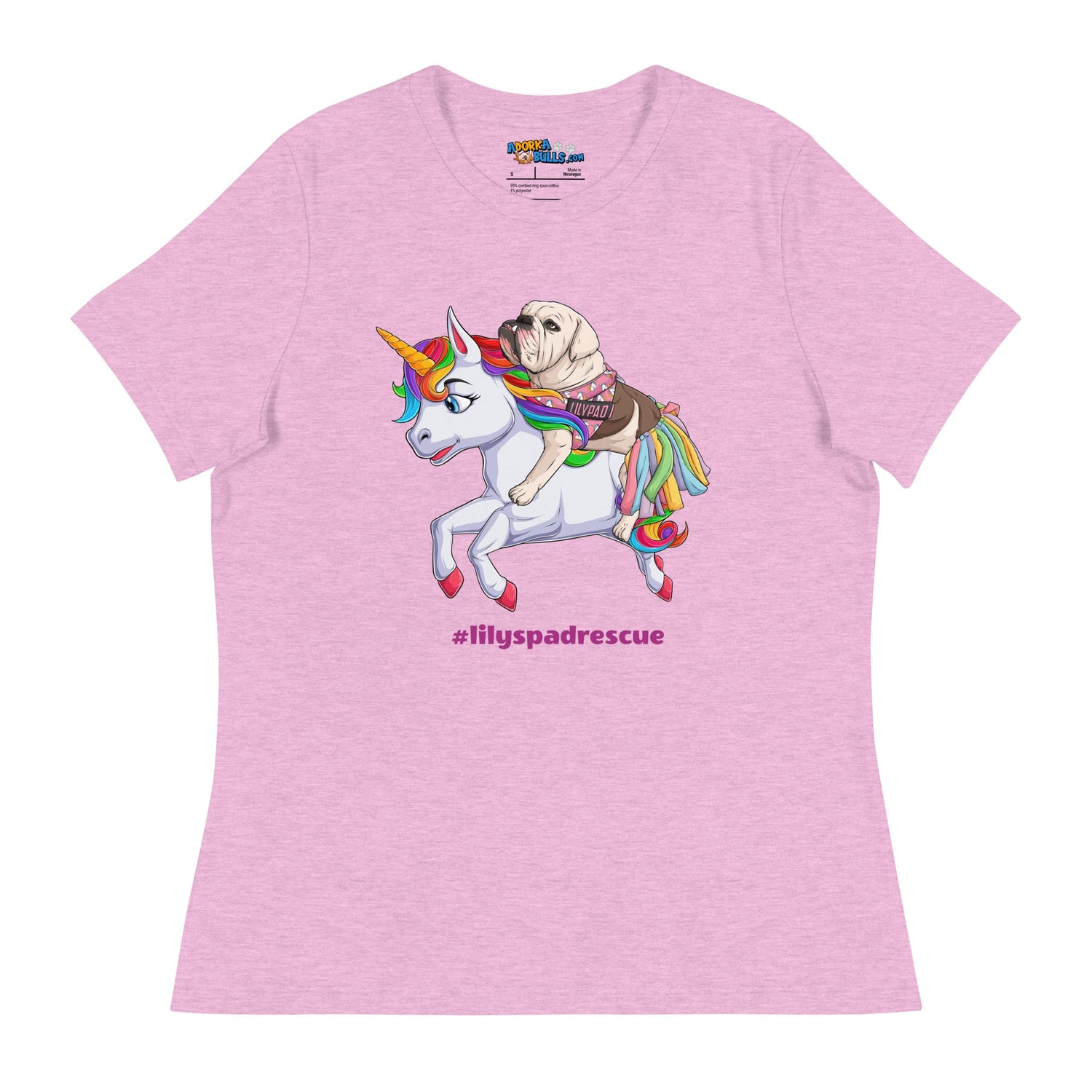 Lilypad Riding Rainbow Haired Unicorn Women&