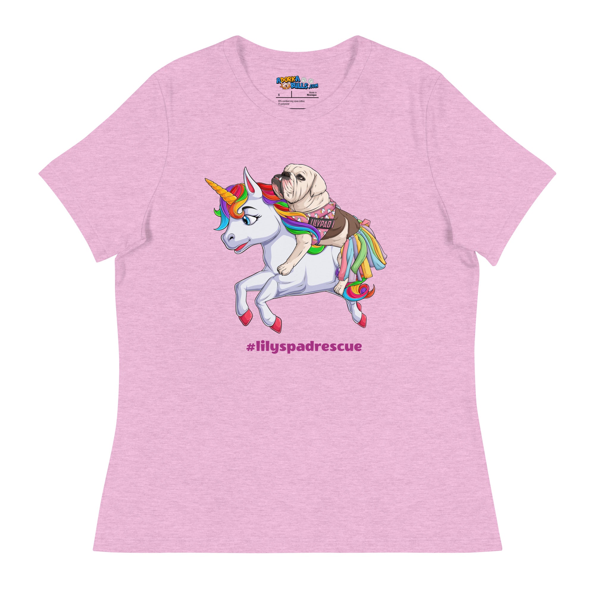 Lilypad Riding Rainbow Haired Unicorn Women&