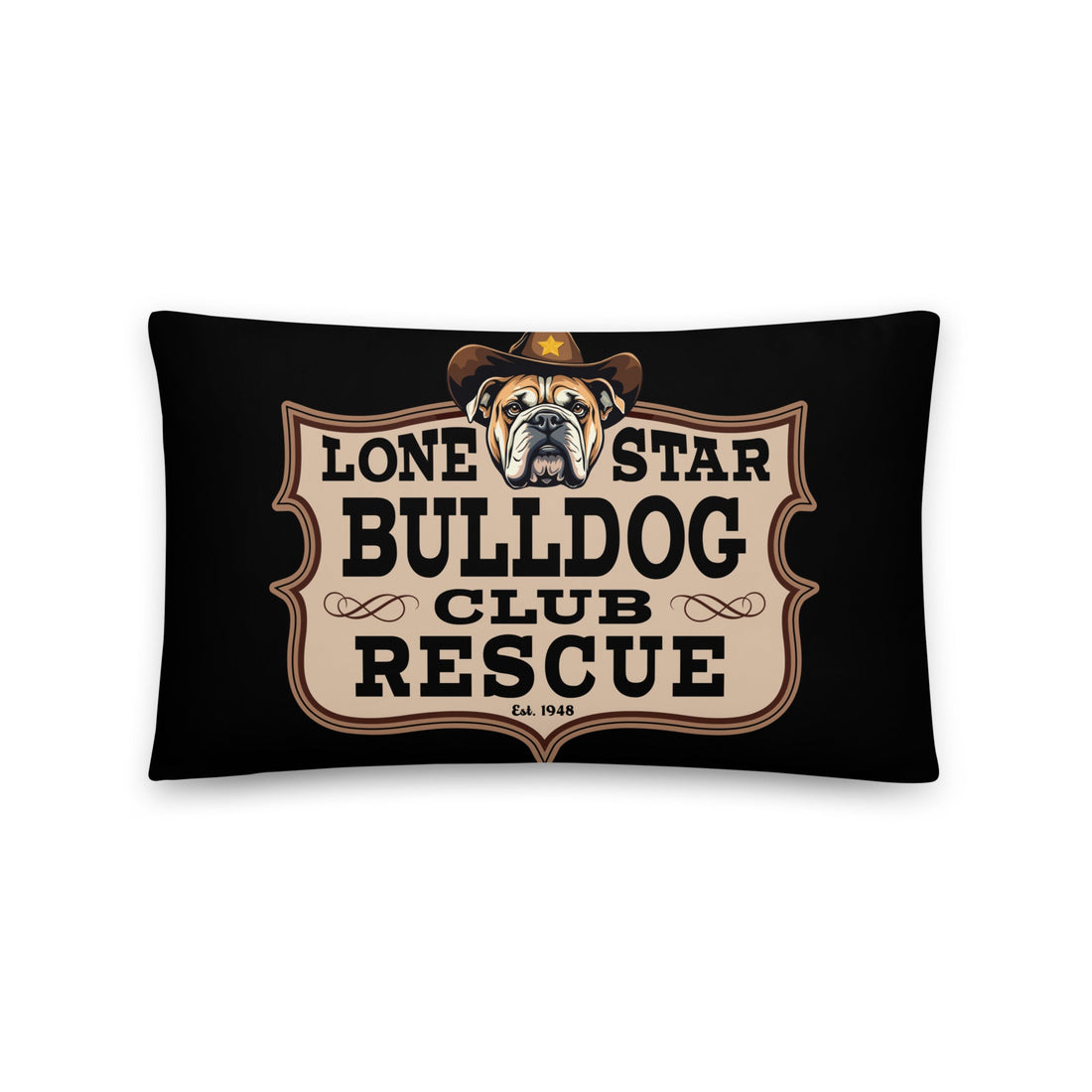 Lone Star Bulldog Club Rescue Pillow