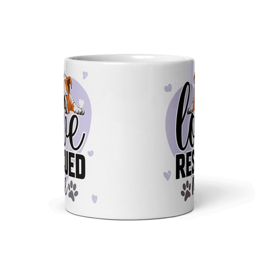 "Love Rescued Me" English Bulldog Mug