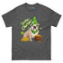 "Lucky Charm" Female Bulldog Men’s T-Shirt | Fawn & White Colored