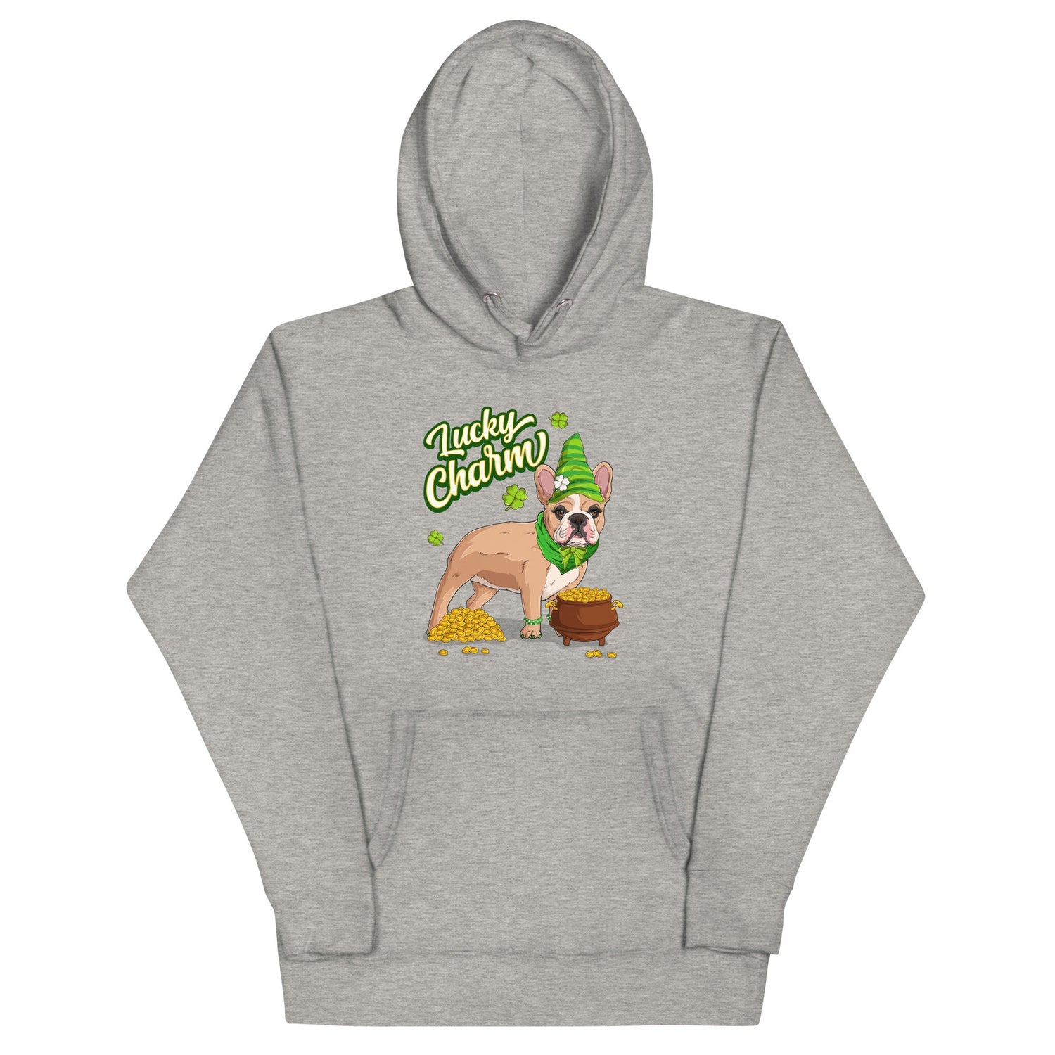 "Lucky Charm" Female Frenchie Hoodie | Fawn &amp; White Colored