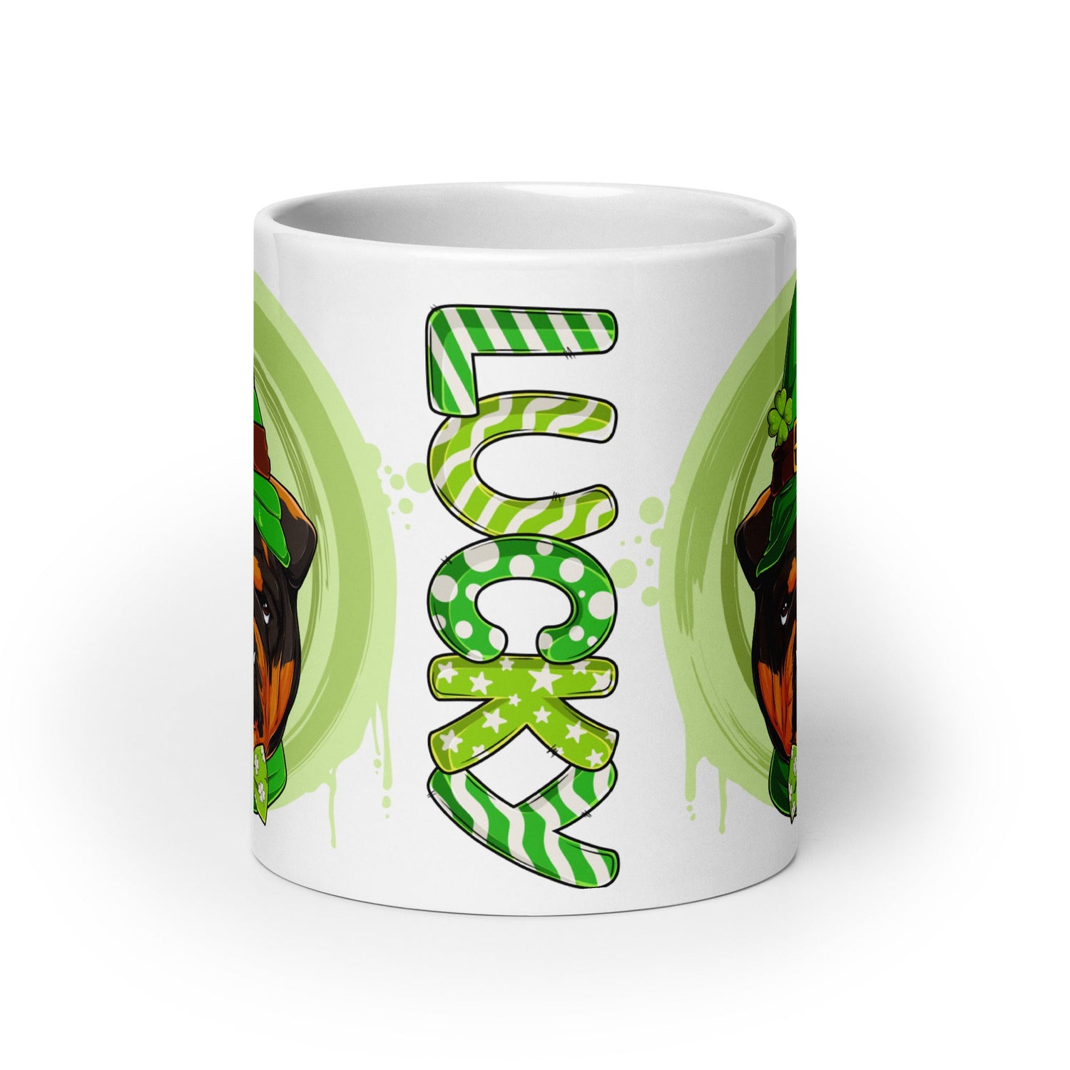 &quot;Lucky&quot; English Bulldog Mug | Tri Colored