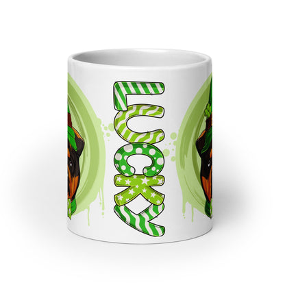&quot;Lucky&quot; English Bulldog Mug | Tri Colored
