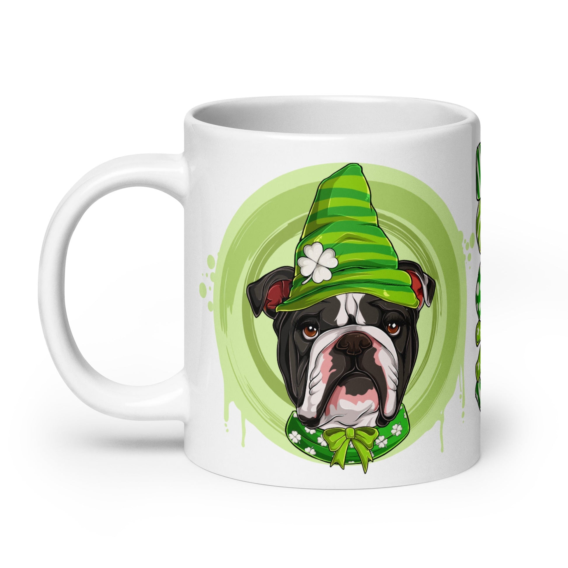 "Lucky" Female English Bulldog Mug | B&W Colored