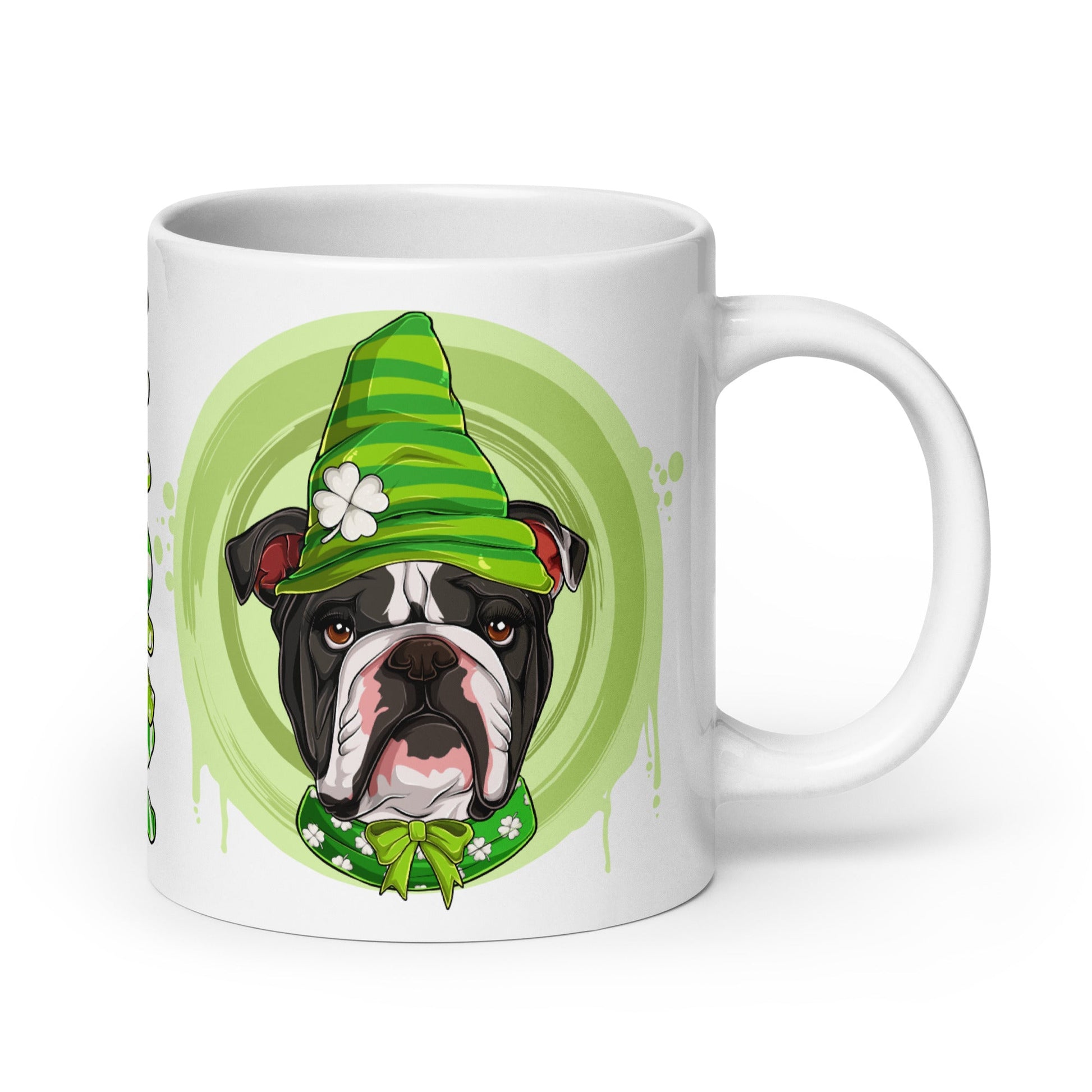 "Lucky" Female English Bulldog Mug | B&W Colored