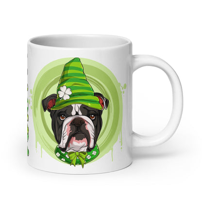 &quot;Lucky&quot; Female English Bulldog Mug | B&amp;W Colored