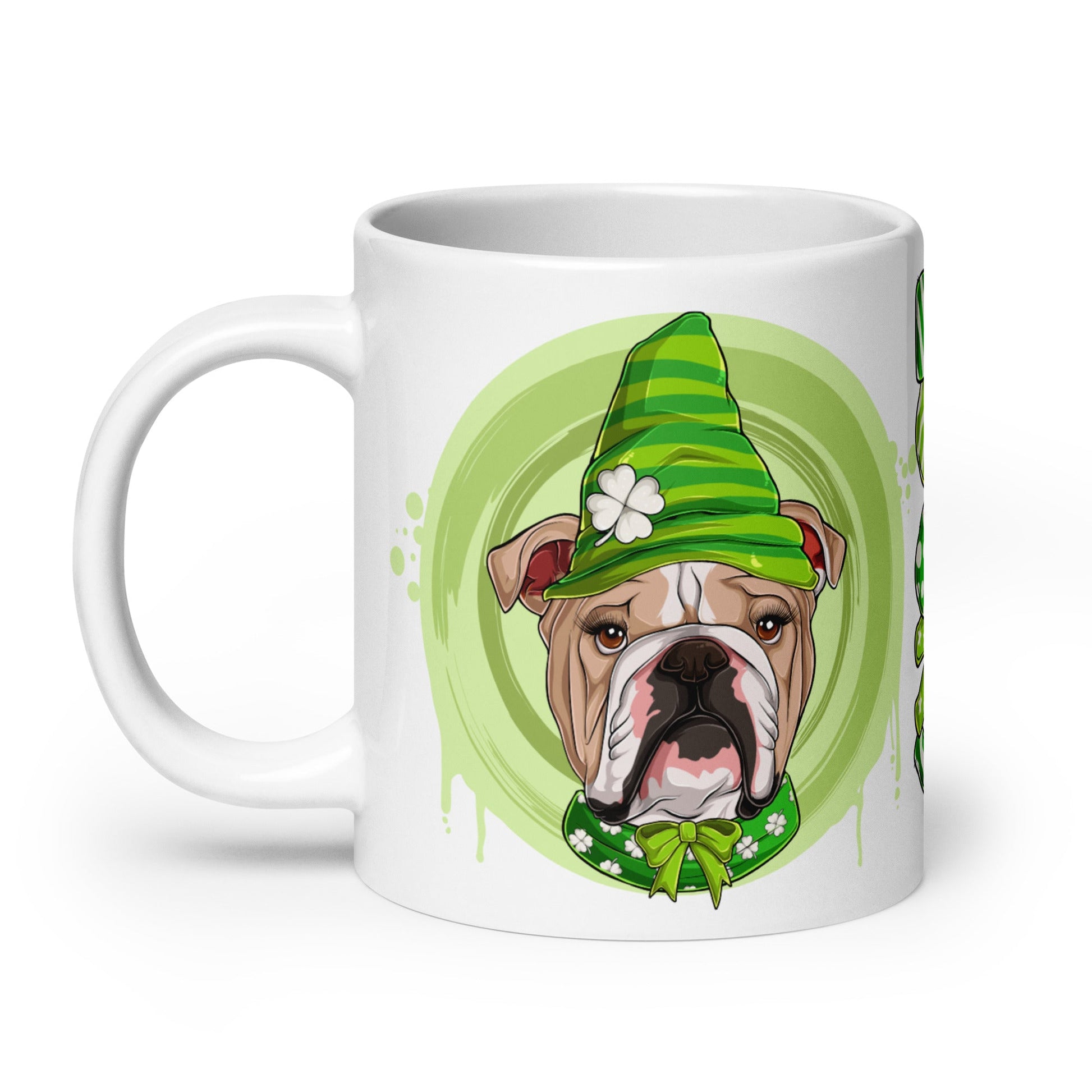 "Lucky" Female English Bulldog Mug | Fawn & White Colored