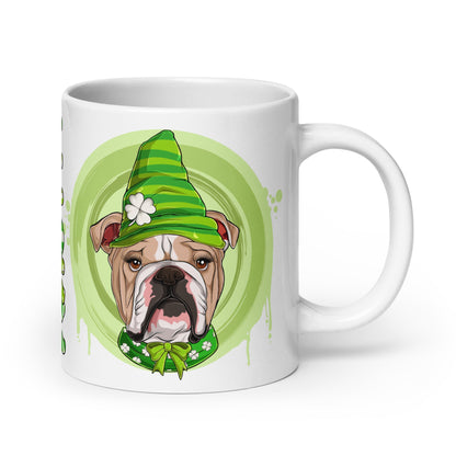 &quot;Lucky&quot; Female English Bulldog Mug | Fawn &amp; White Colored