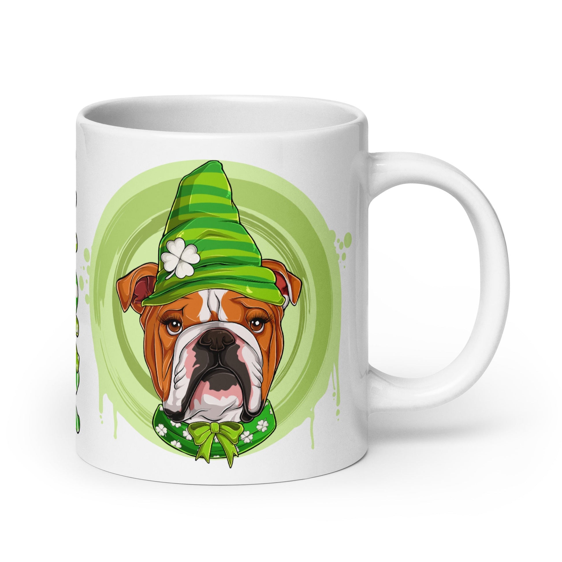 "Lucky" Female English Bulldog Mug | Red & White Colored