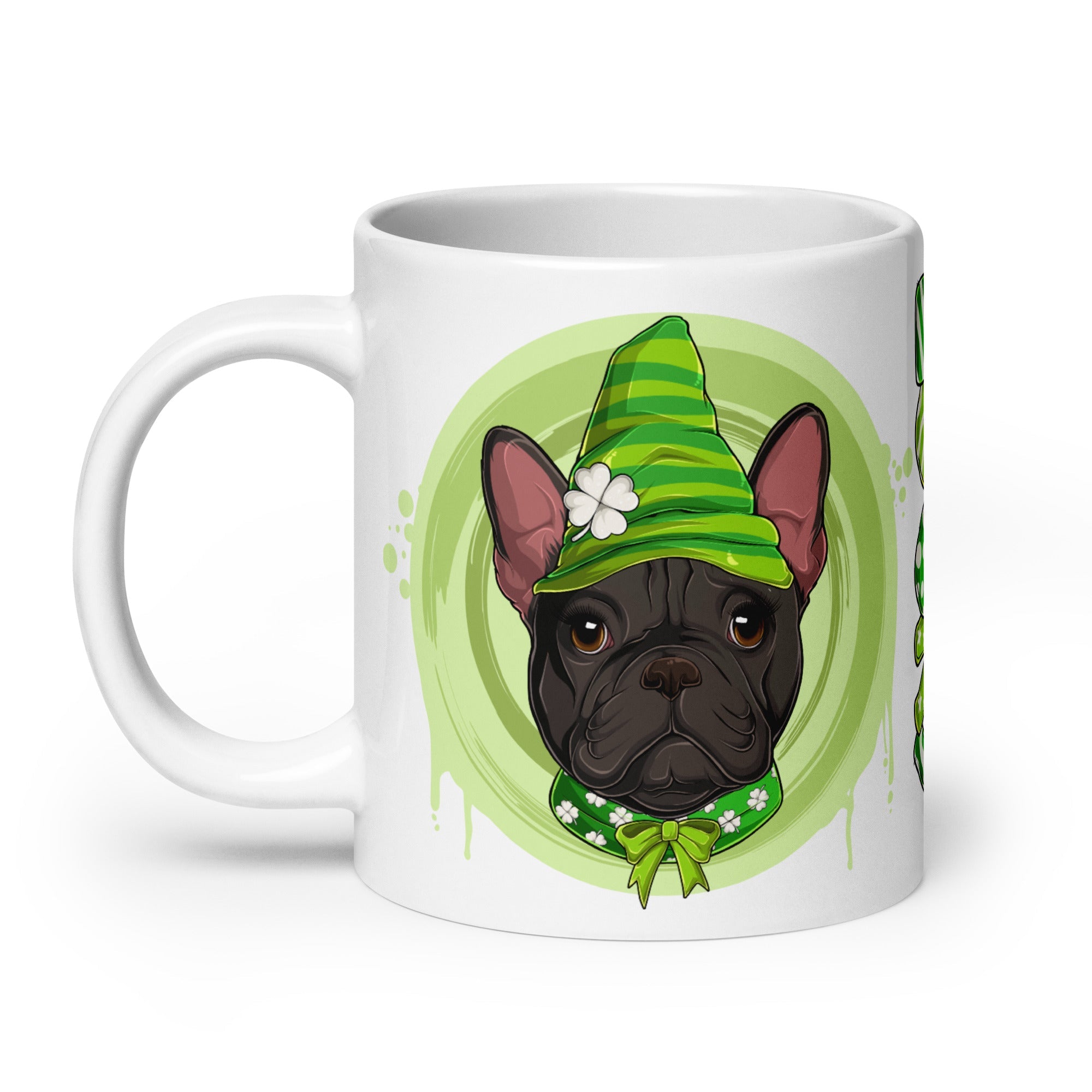 &quot;Lucky&quot; Female French Bulldog Mug | B&amp;W Colored