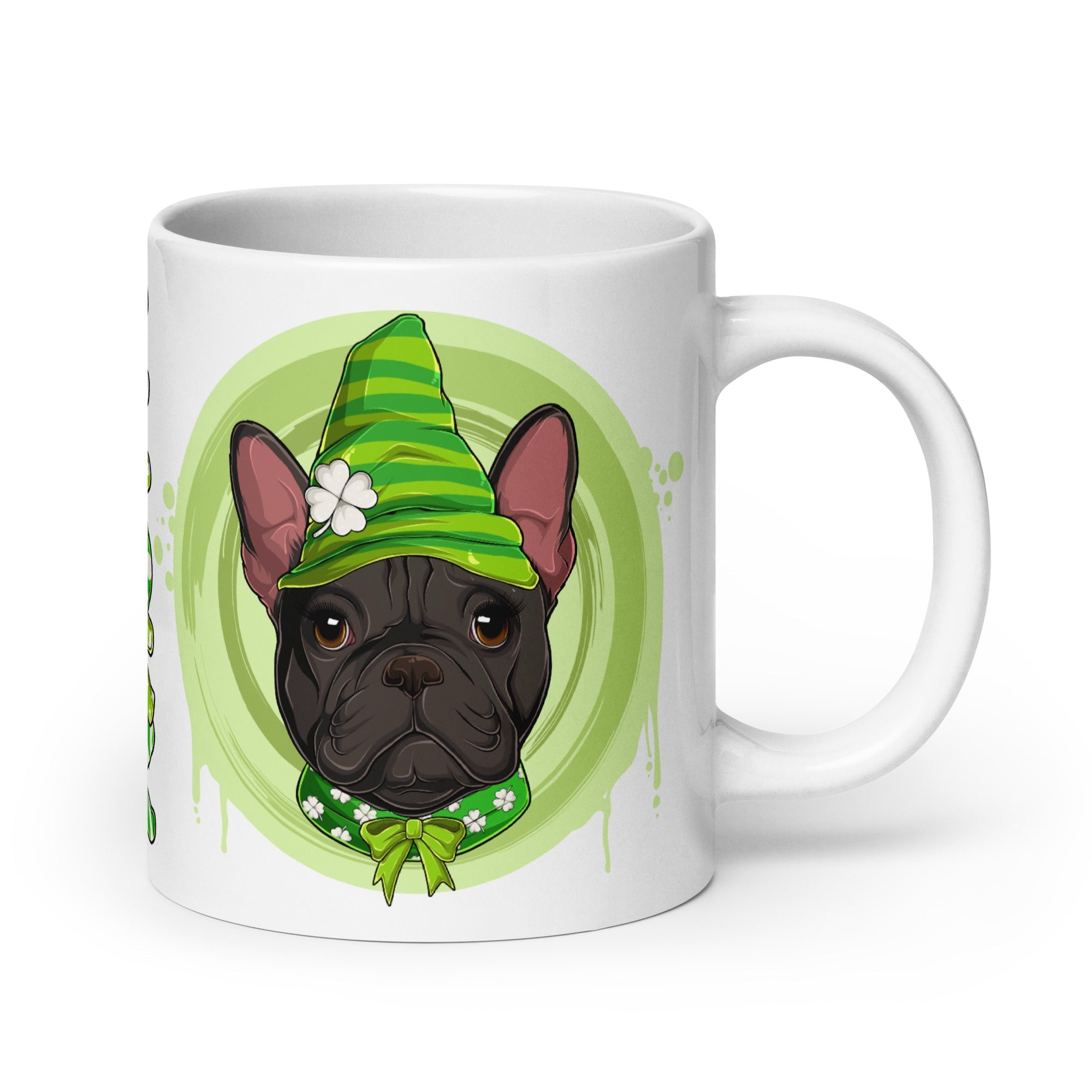 &quot;Lucky&quot; Female French Bulldog Mug | B&amp;W Colored