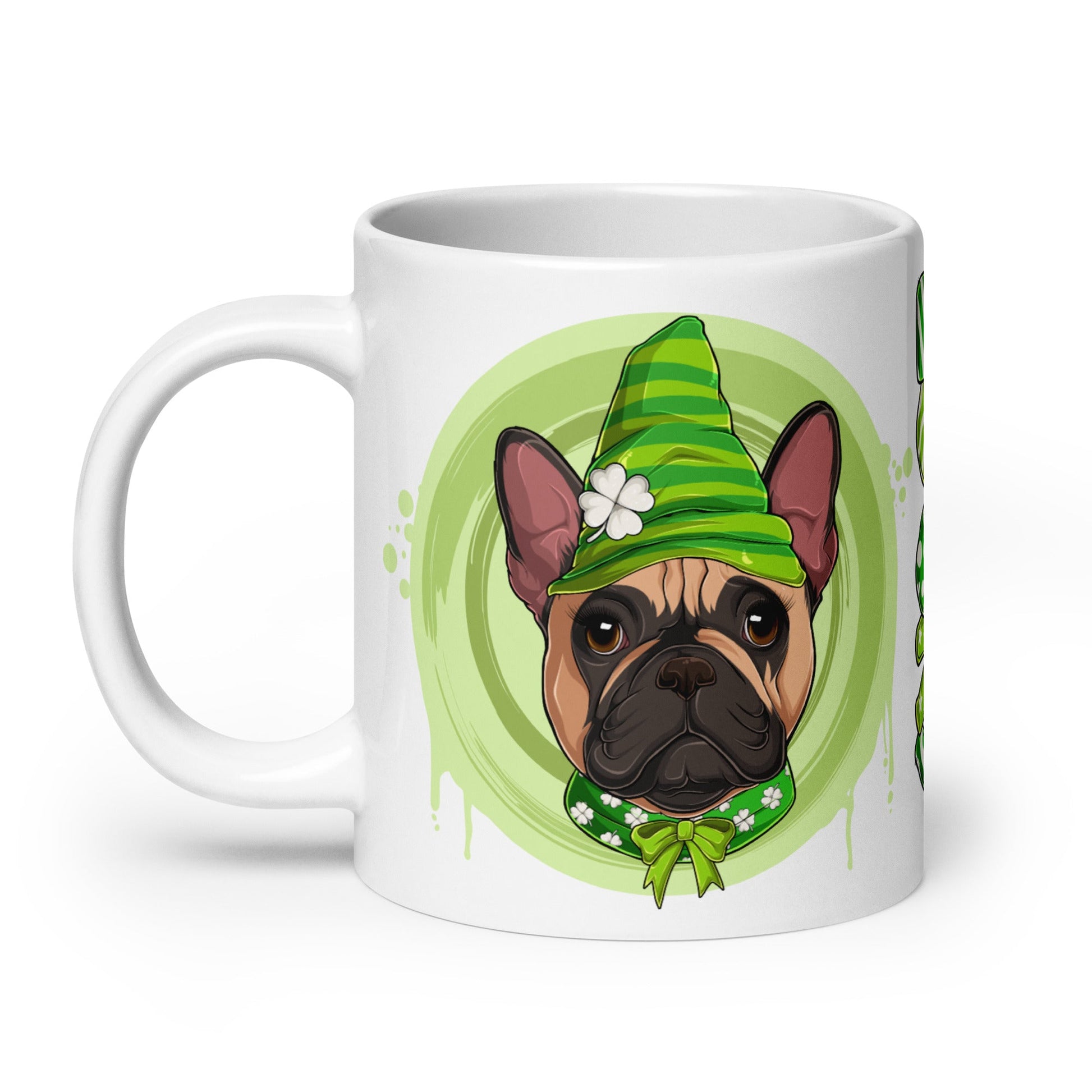 "Lucky" Female French Bulldog Mug | Fawn & White Colored