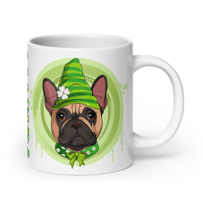 &quot;Lucky&quot; Female French Bulldog Mug | Fawn &amp; White Colored