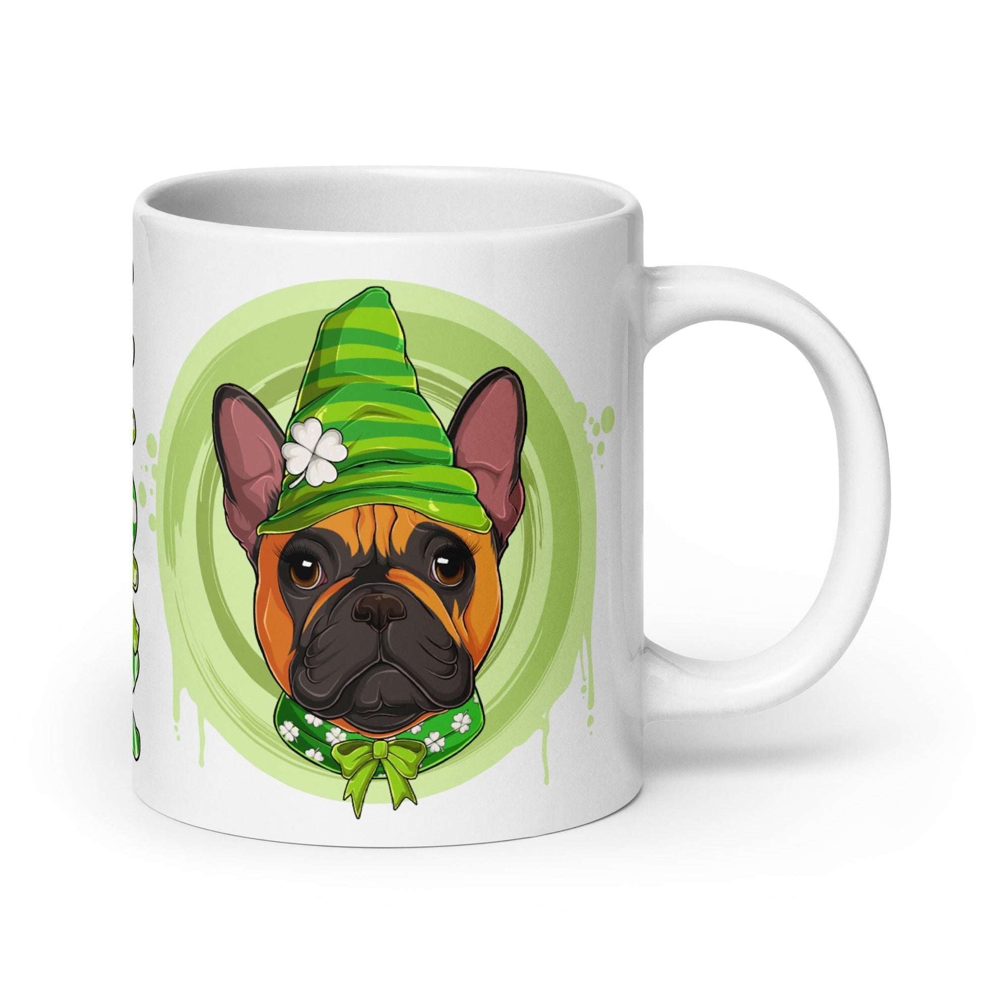 "Lucky" Female French Bulldog Mug | Red & White Colored