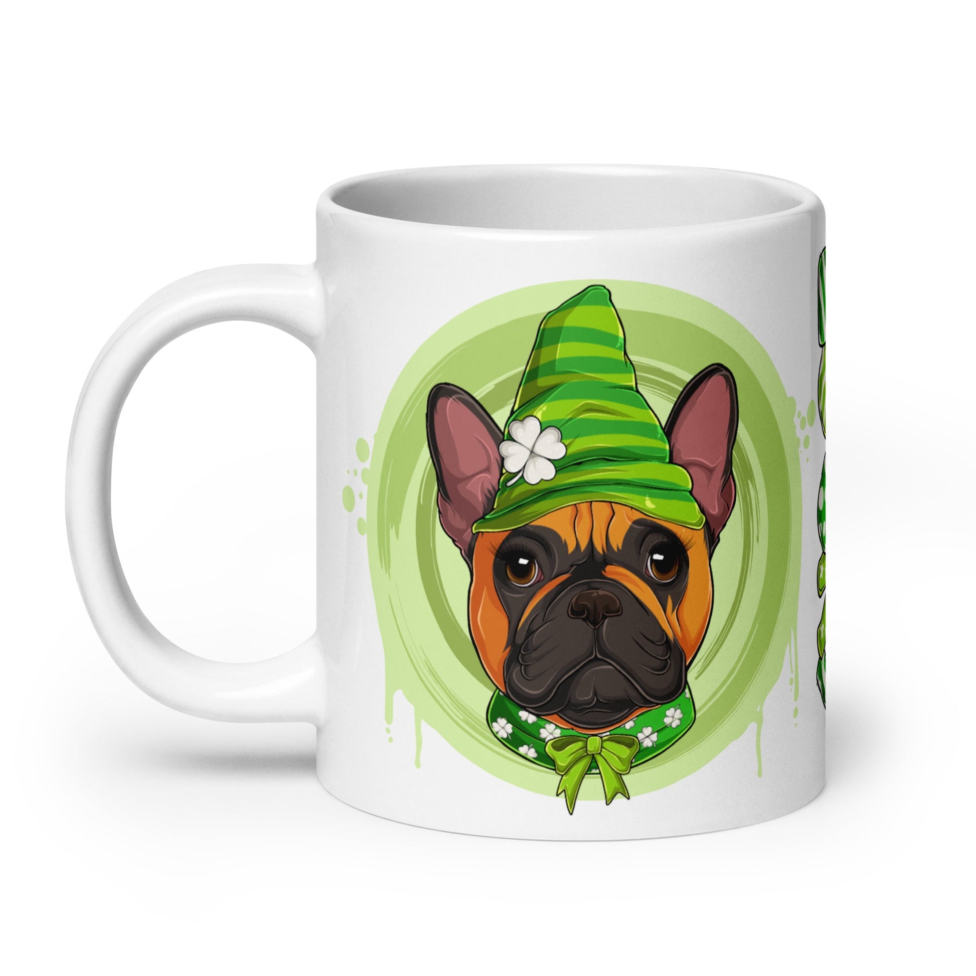 "Lucky" Female French Bulldog Mug | Red & White Colored