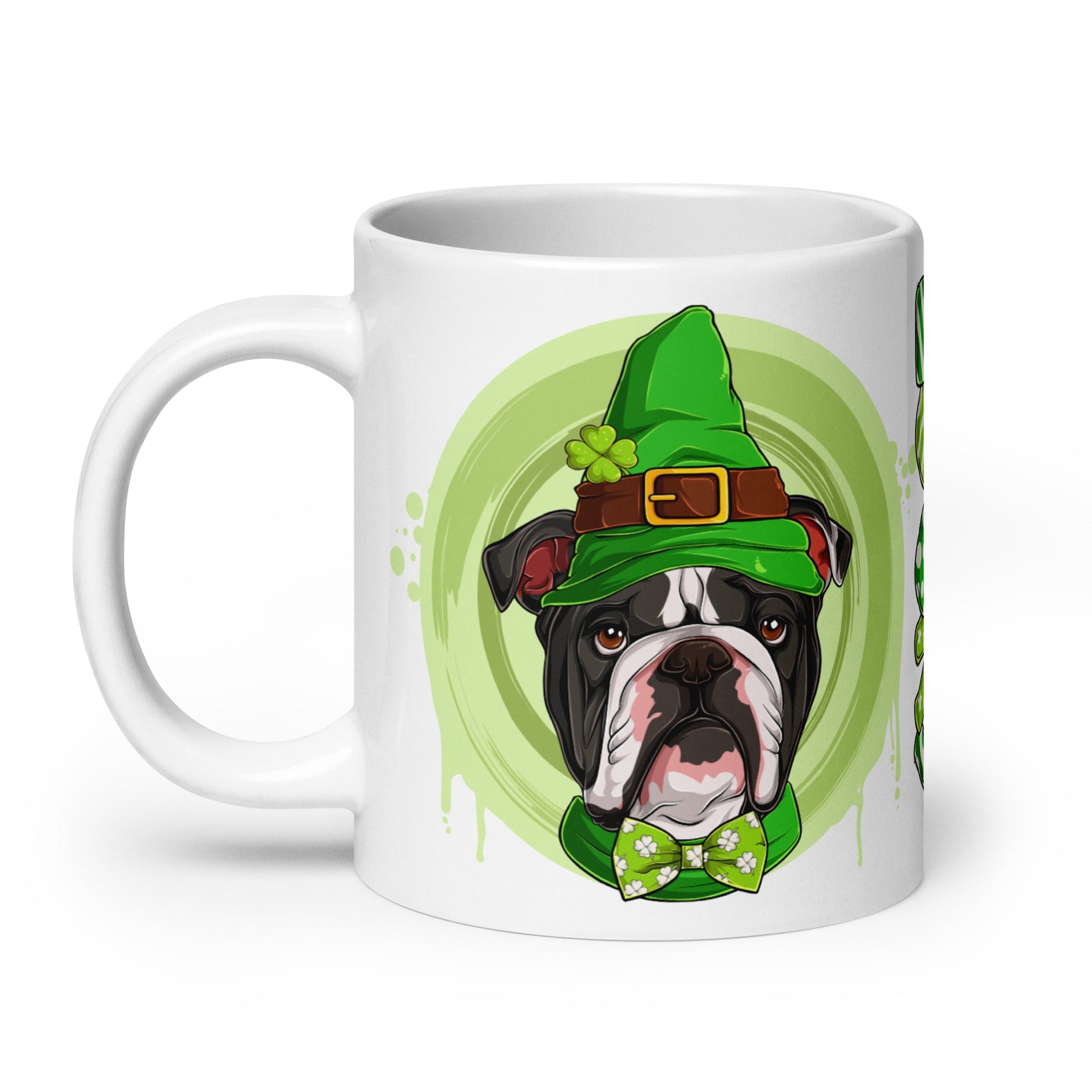 "Lucky" Male English Bulldog Mug | B&W Colored