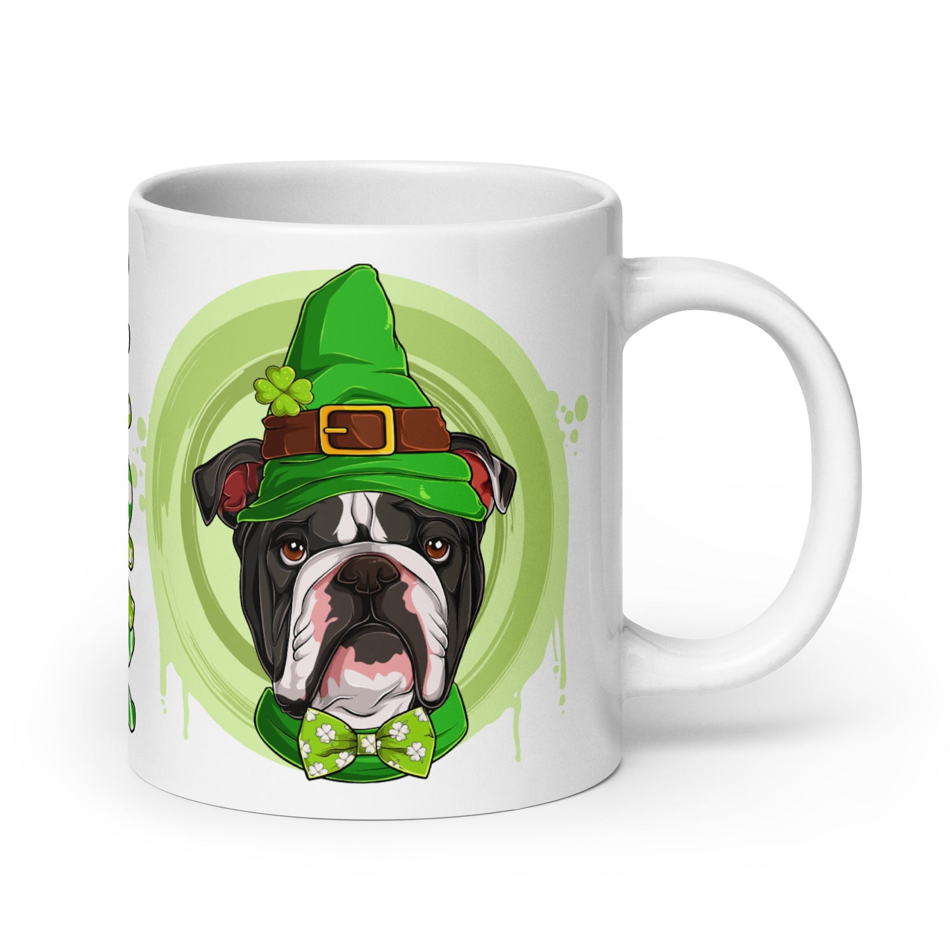 "Lucky" Male English Bulldog Mug | B&W Colored