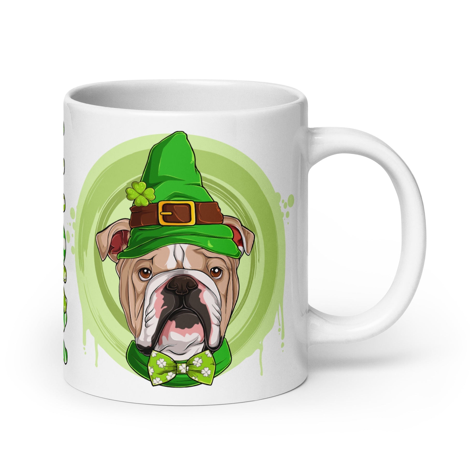 Lucky Male English Bulldog Mug | Fawn & White Colored