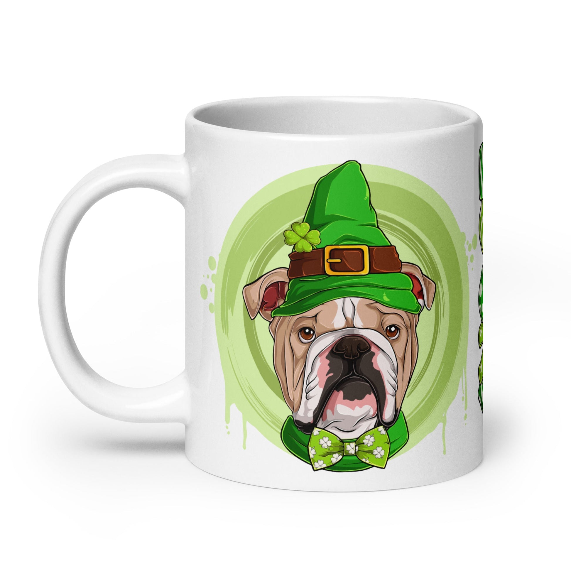 Lucky Male English Bulldog Mug | Fawn & White Colored