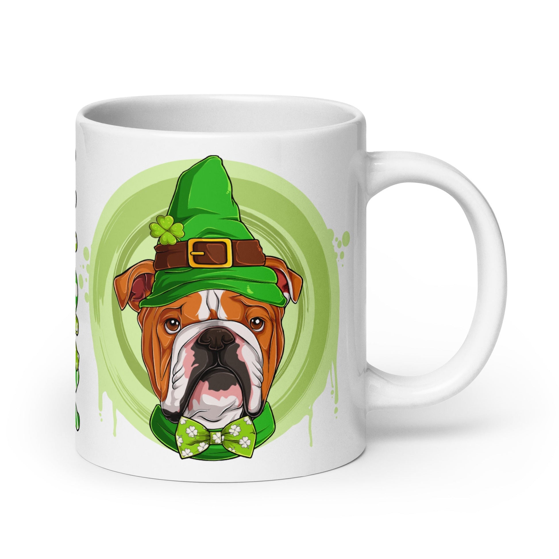 "Lucky" Male English Bulldog Mug | Red & White Colored