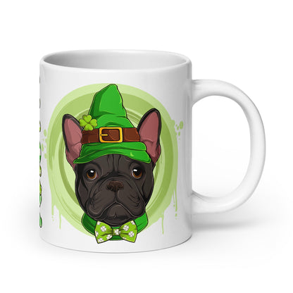 &quot;Lucky&quot; Male French Bulldog Mug | B&amp;W Colored