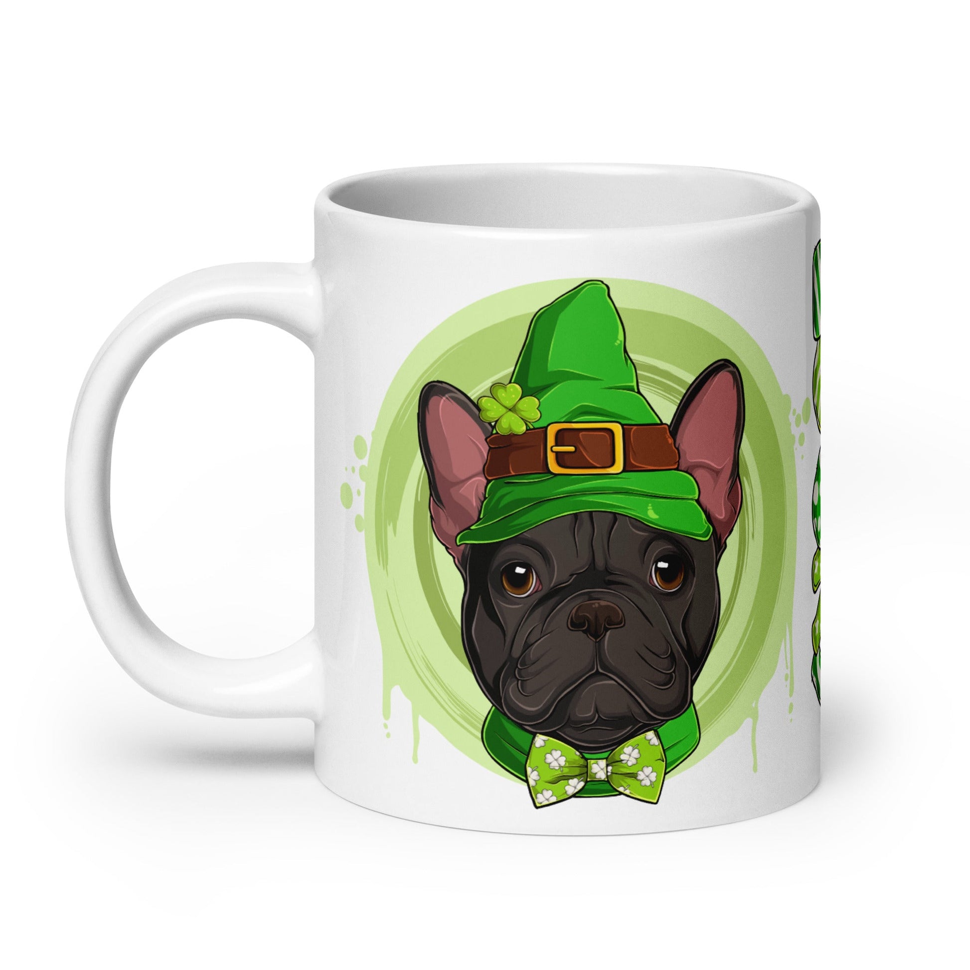 "Lucky" Male French Bulldog Mug | B&W Colored