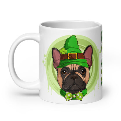 &quot;Lucky&quot; Male French Bulldog Mug | Fawn &amp; White Colored