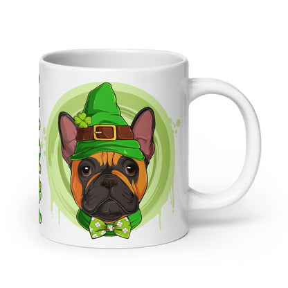 &quot;Lucky&quot; Male French Bulldog Mug | Red &amp; White Colored