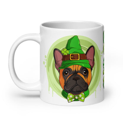 &quot;Lucky&quot; Male French Bulldog Mug | Red &amp; White Colored