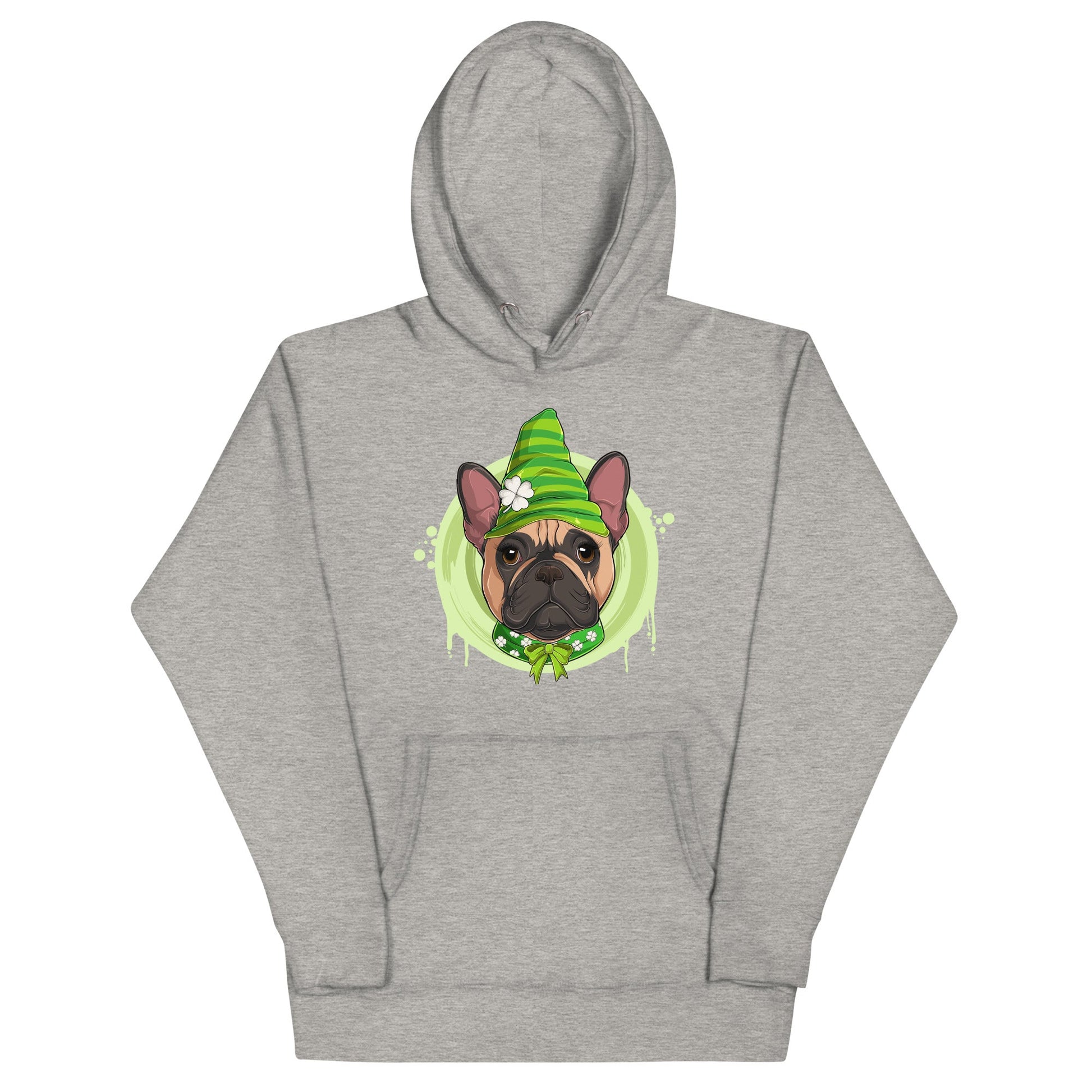 "Lucky" St. Paddy's Female French Bulldog Unisex Hoodie | Fawn & White Colored