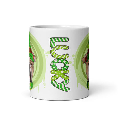 Lucky White glossy mug