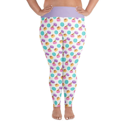 Macaroons &amp; Bullies Plus Size Leggings | Red &amp; White Colored