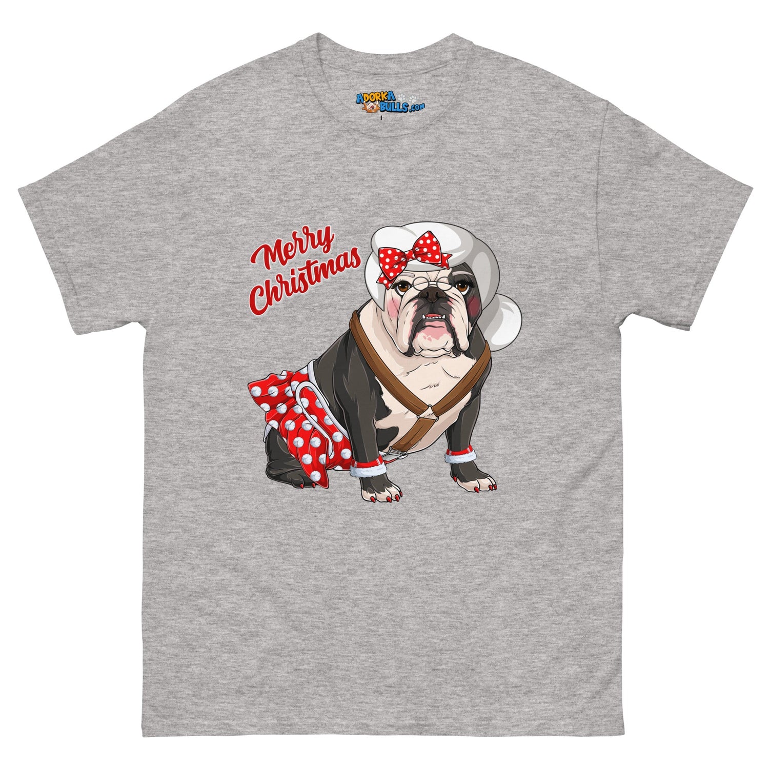 "Merry Christmas" Mrs. Claus Bulldog Men&