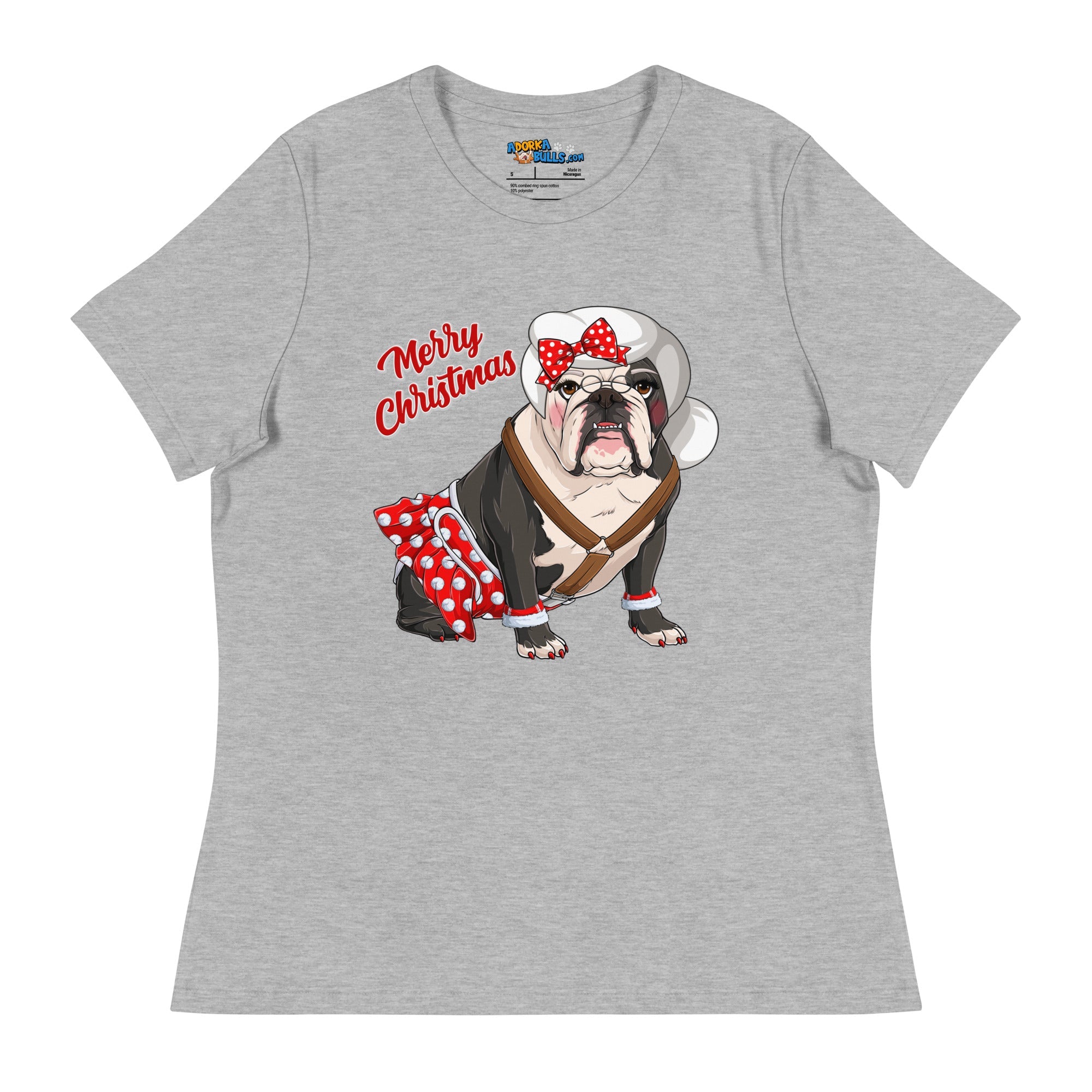 "Merry Christmas" Mrs. Claus Bulldog Women&