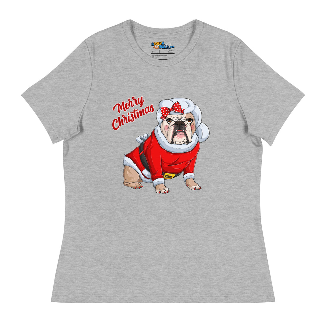 "Merry Christmas" Mrs. Claus Bulldog Women&