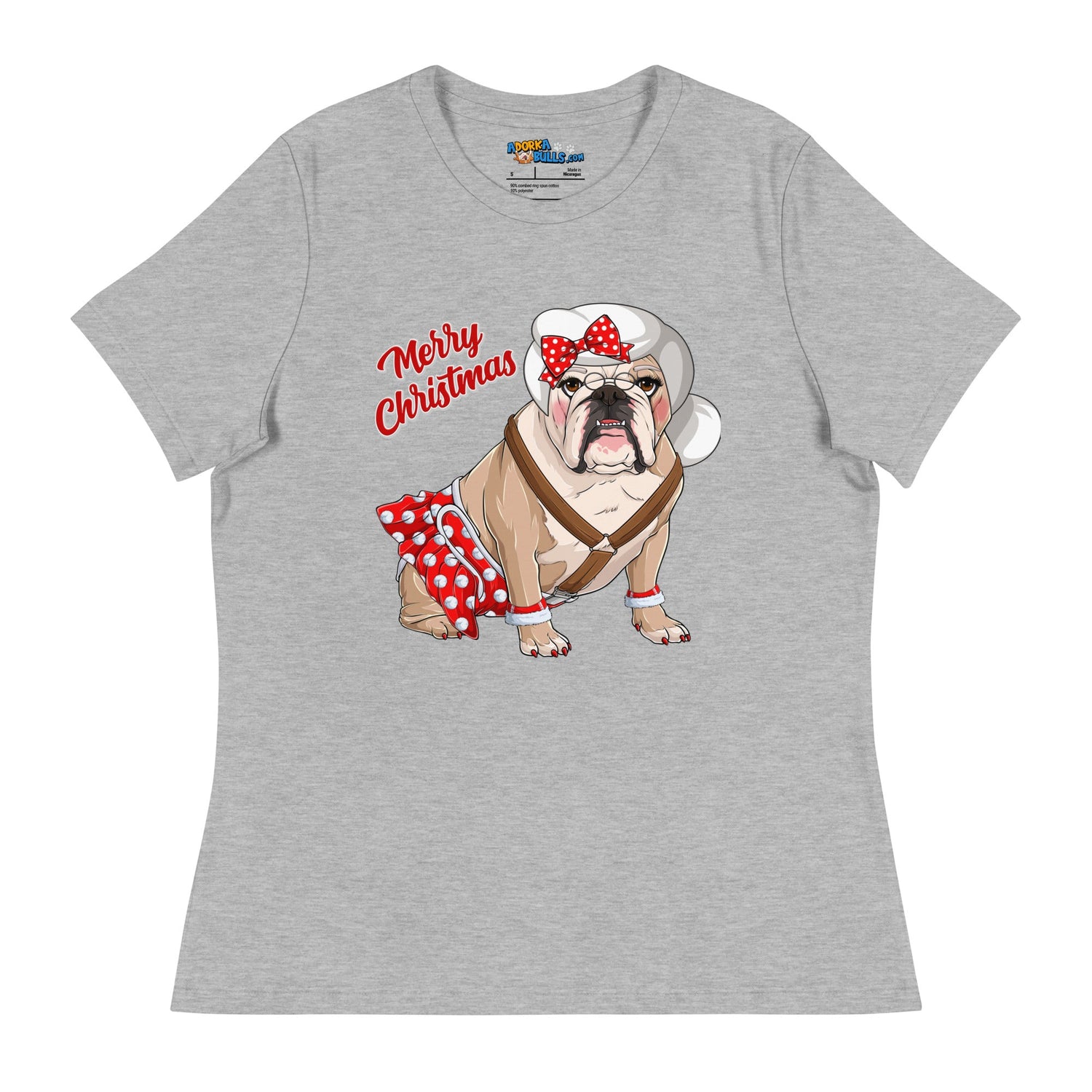 "Merry Christmas" Mrs. Claus Bulldog Women&