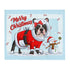 "Merry Christmas" Mrs. Claus Frenchie Throw Blanket | B&W Colored