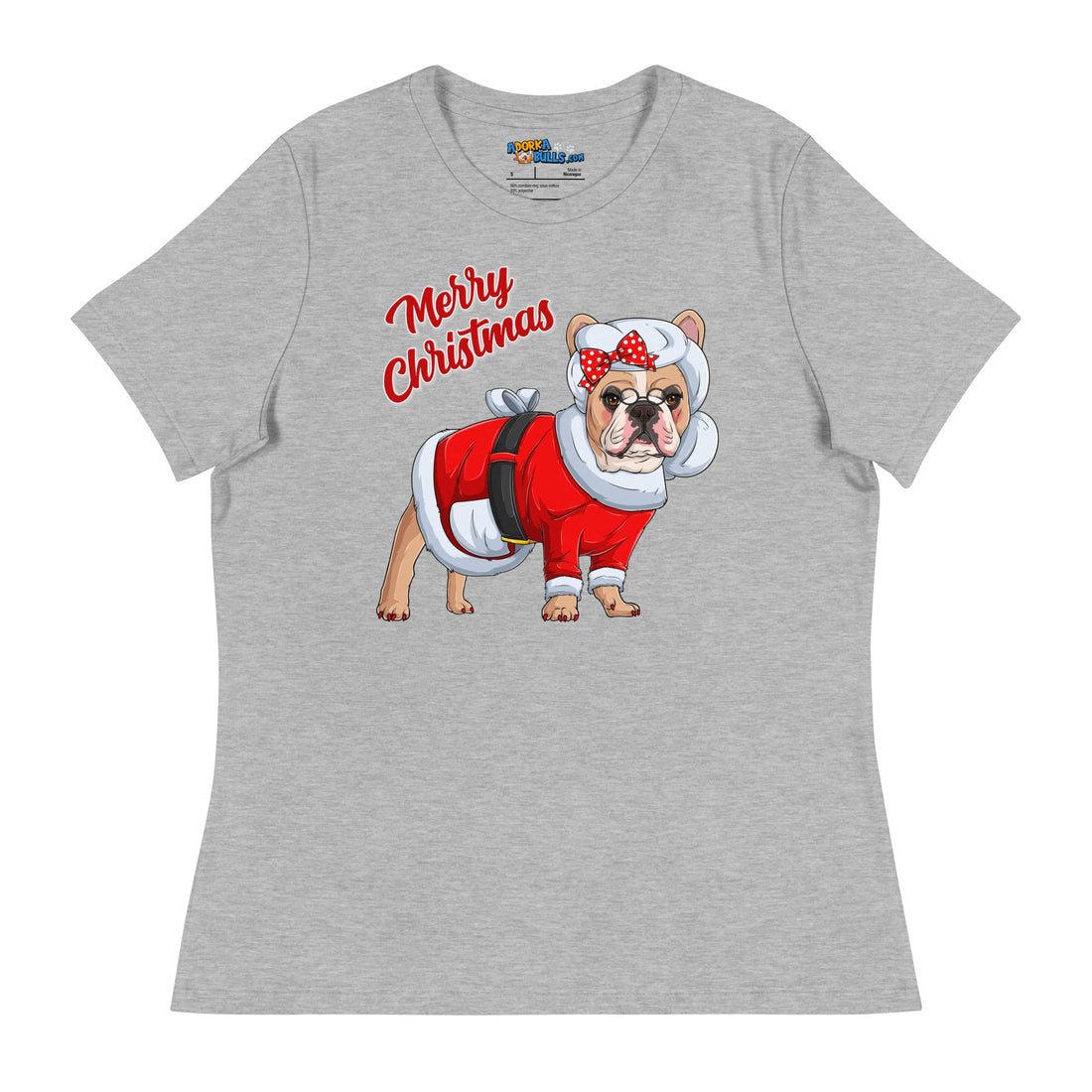 "Merry Christmas" Mrs. Claus Frenchie Women&